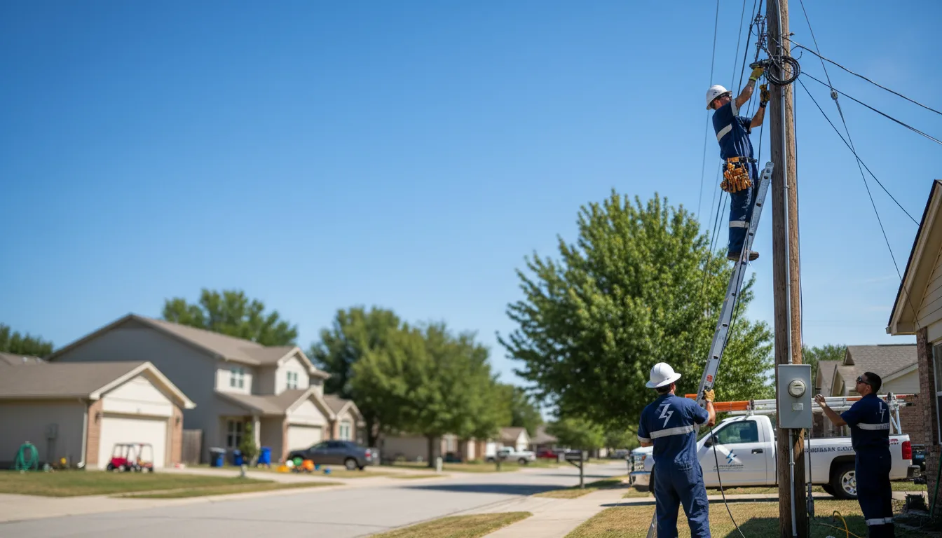Residential electrician providing installation services in Oak Park, MN